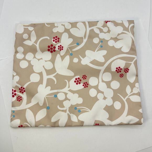 Le Sportsac Classic 1 Zip Cosmetic Pouch MakeUp Bag Beige Floral Butterfly Print - Picture 2 of 6